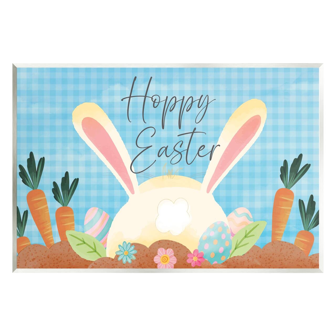 Stupell Industries Happy Easter Spring Carrot Garden Wall Plaque Art